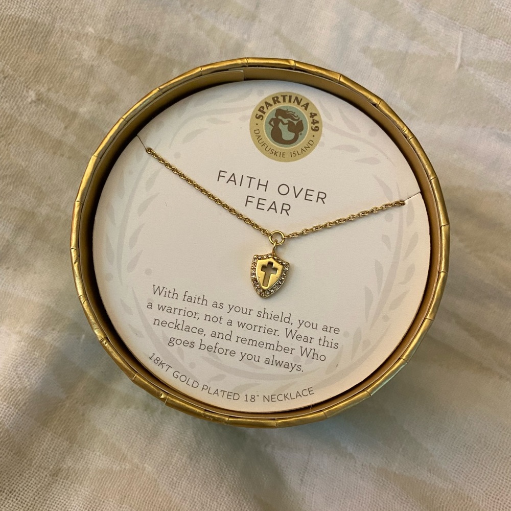Faith Over Fear Spartina Necklace